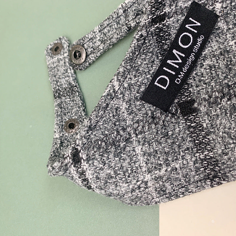 Dark grey plain bibs for cats, showcasing a stylish and durable design suitable for various occasions.