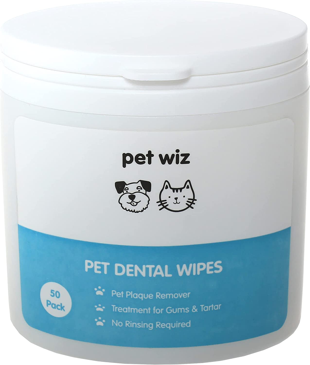 Dental Finger Wipes for Dogs & Cats in a convenient packaging, designed for easy oral hygiene maintenance with spearmint oil.
