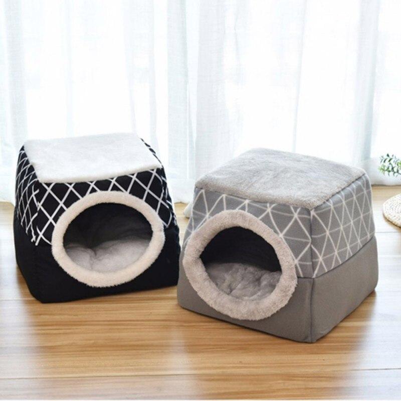 A cozy Detachable Soft Kennel Cat Bed in various colors, featuring a soft flannel interior and a detachable cover for easy cleaning.