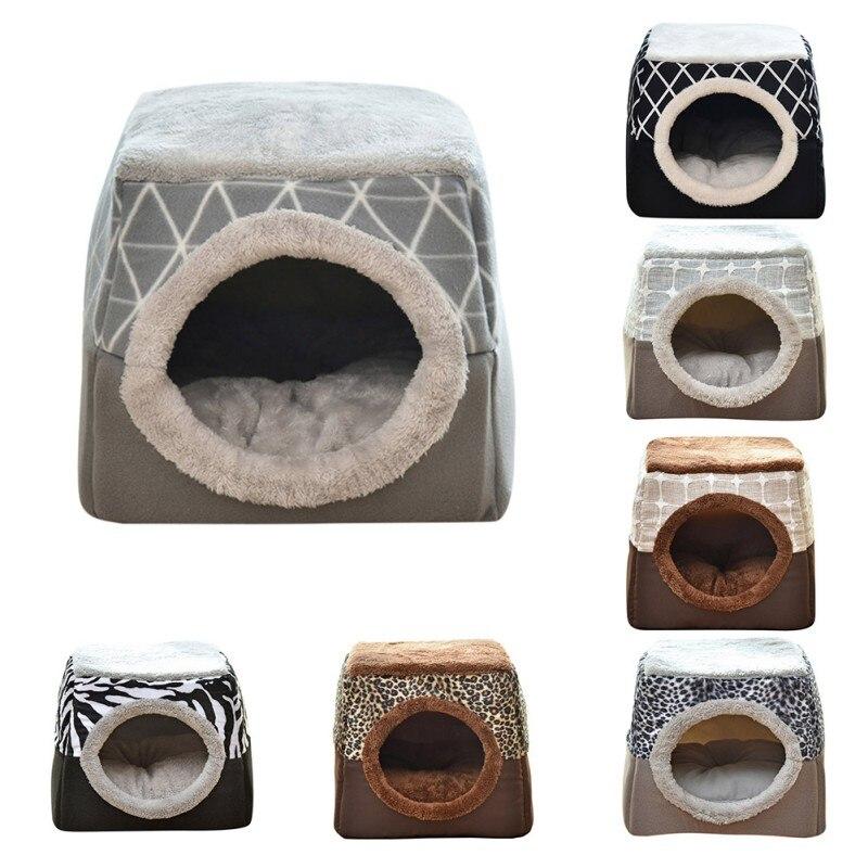 A cozy Detachable Soft Kennel Cat Bed in various colors, featuring a soft flannel interior and a detachable cover for easy cleaning.