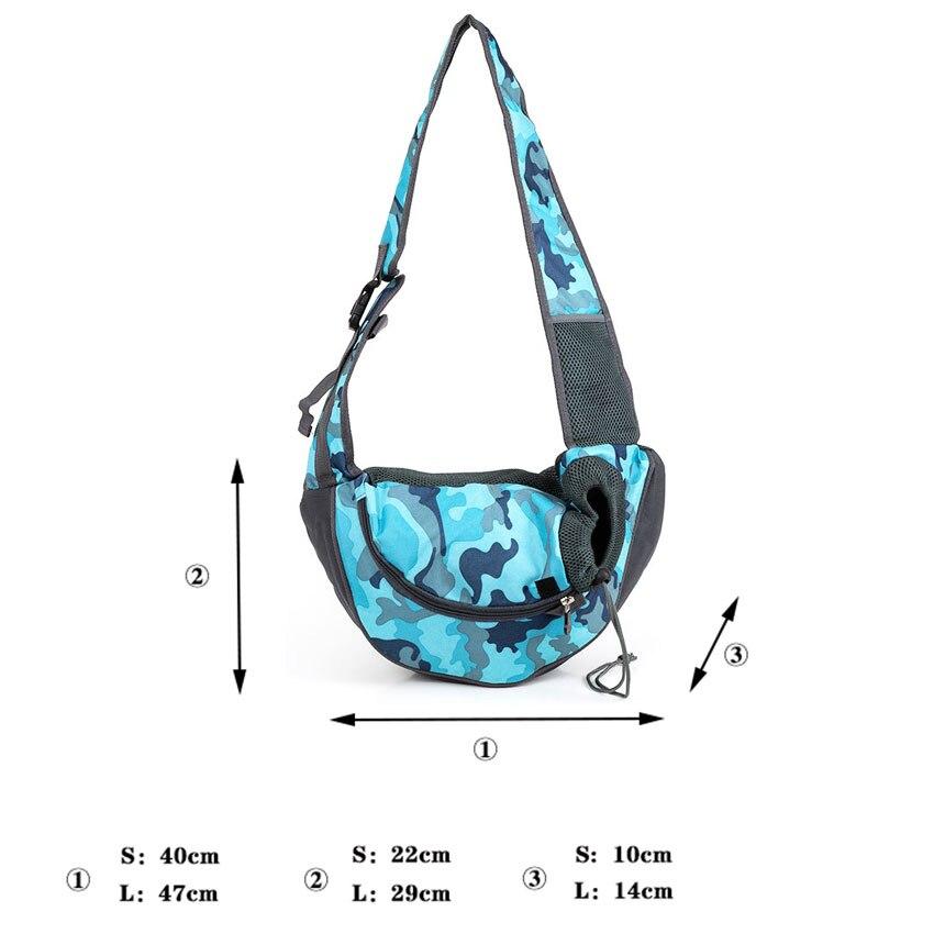 A breathable mesh dog carrier bag designed for outdoor travel, featuring a lightweight and durable nylon construction, suitable for small to medium-sized pets.