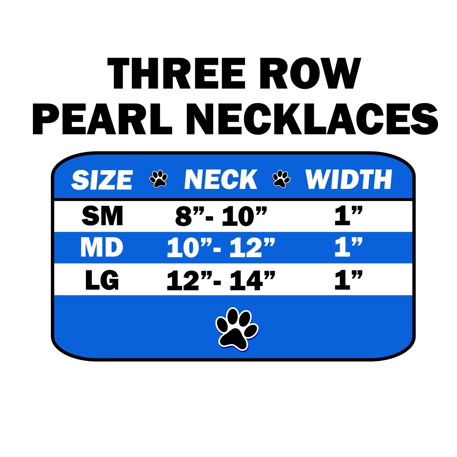 Three Row Pearl Necklace for dogs and cats featuring elegant pearls and rhinestone bars, showcasing a stylish design.