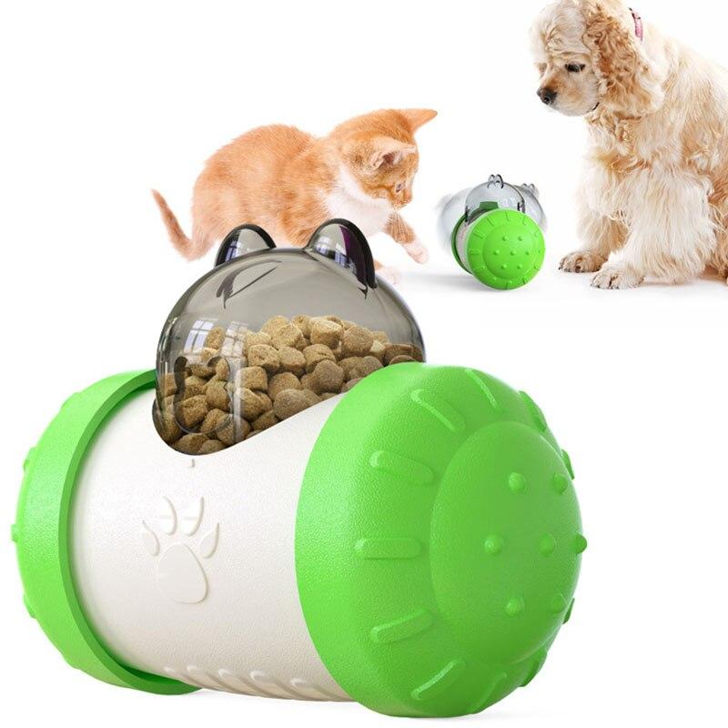 A colorful Dog Cat Toy Pet Tumbler designed for interactive play, featuring a slow food dispensing mechanism for dogs and cats.