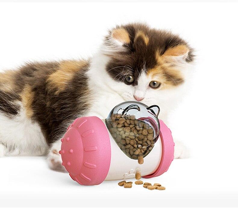 A colorful Dog Cat Toy Pet Tumbler designed for interactive play, featuring a slow food dispensing mechanism for dogs and cats.