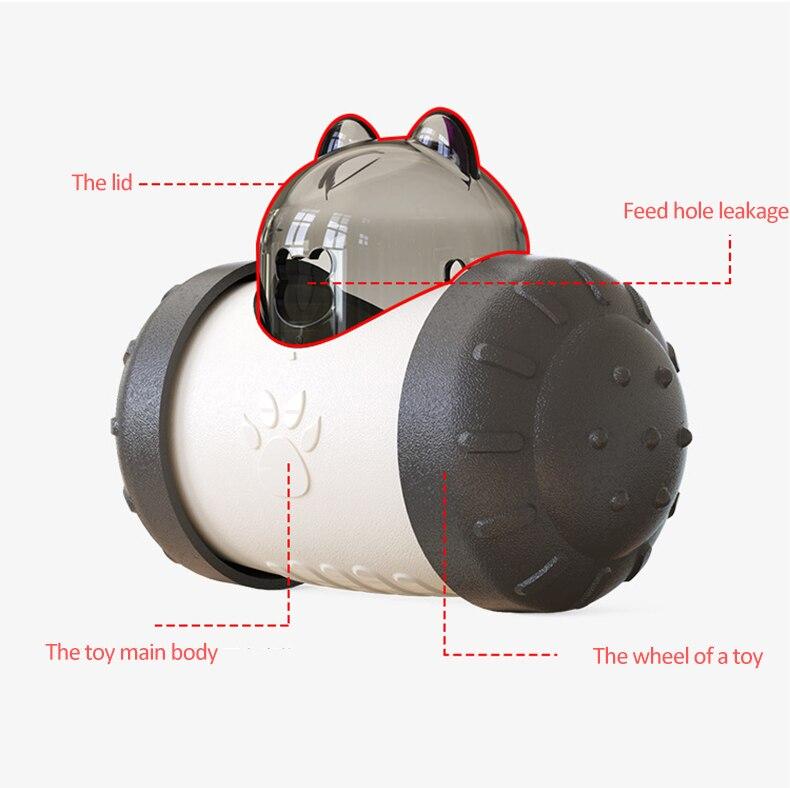 A colorful Dog Cat Toy Pet Tumbler designed for interactive play, featuring a slow food dispensing mechanism for dogs and cats.