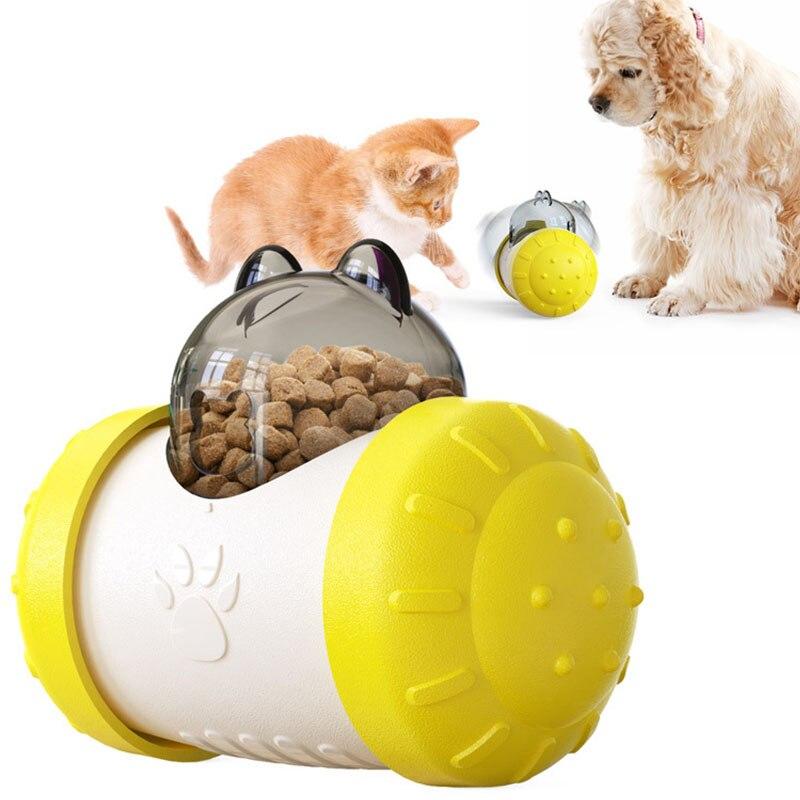 A colorful Dog Cat Toy Pet Tumbler designed for interactive play, featuring a slow food dispensing mechanism for dogs and cats.