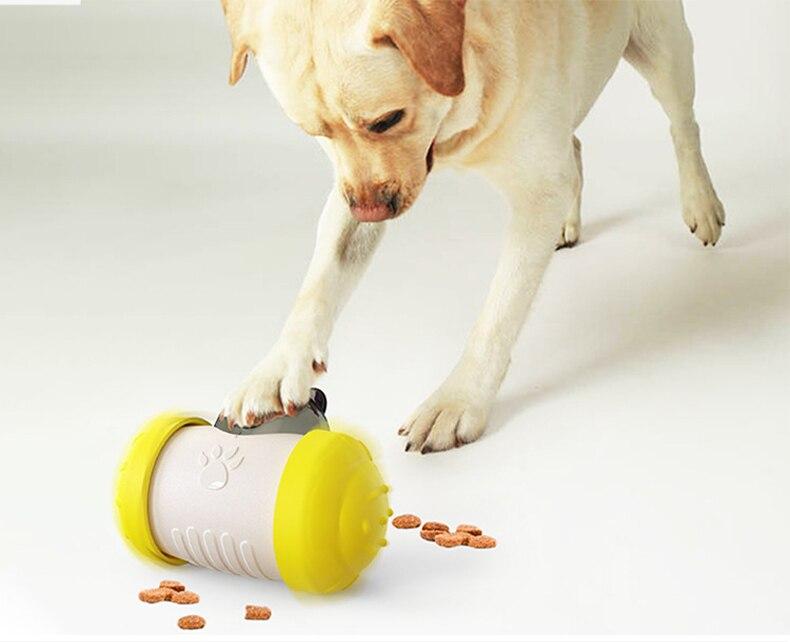 A colorful Dog Cat Toy Pet Tumbler designed for interactive play, featuring a slow food dispensing mechanism for dogs and cats.