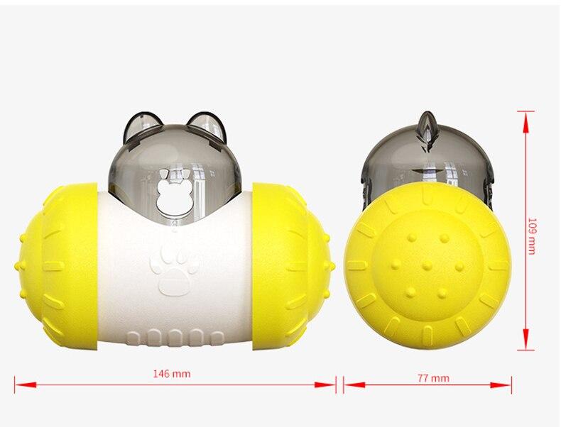 A colorful Dog Cat Toy Pet Tumbler designed for interactive play, featuring a slow food dispensing mechanism for dogs and cats.