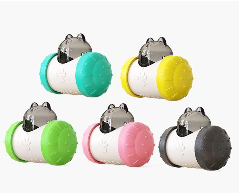 A colorful Dog Cat Toy Pet Tumbler designed for interactive play, featuring a slow food dispensing mechanism for dogs and cats.