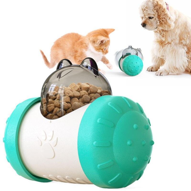 A colorful Dog Cat Toy Pet Tumbler designed for interactive play, featuring a slow food dispensing mechanism for dogs and cats.