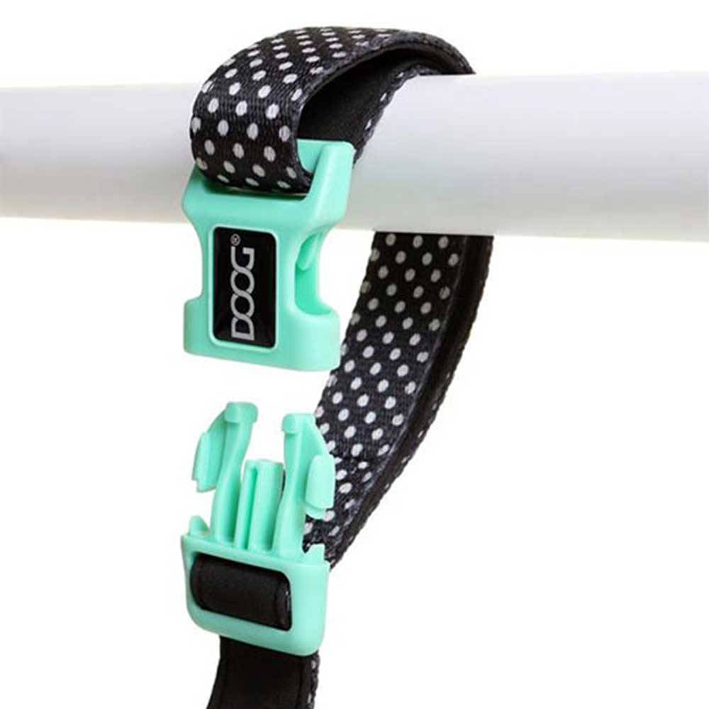 Doog Clip-It Neoprene Dog Lead in vibrant colors, featuring a padded handle and quick snap clasp for easy use.