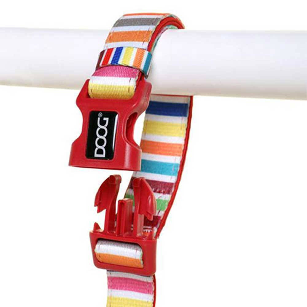 Doog Clip-It Neoprene Dog Lead in vibrant colors, featuring a padded handle and quick snap clasp, ideal for stylish dog walks.