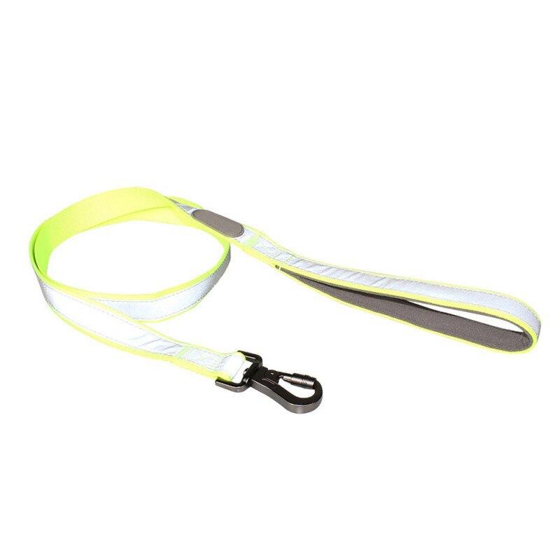 Reflective dog collar and leash set for small to large dogs, featuring a personalized dog tag and durable cloth material.