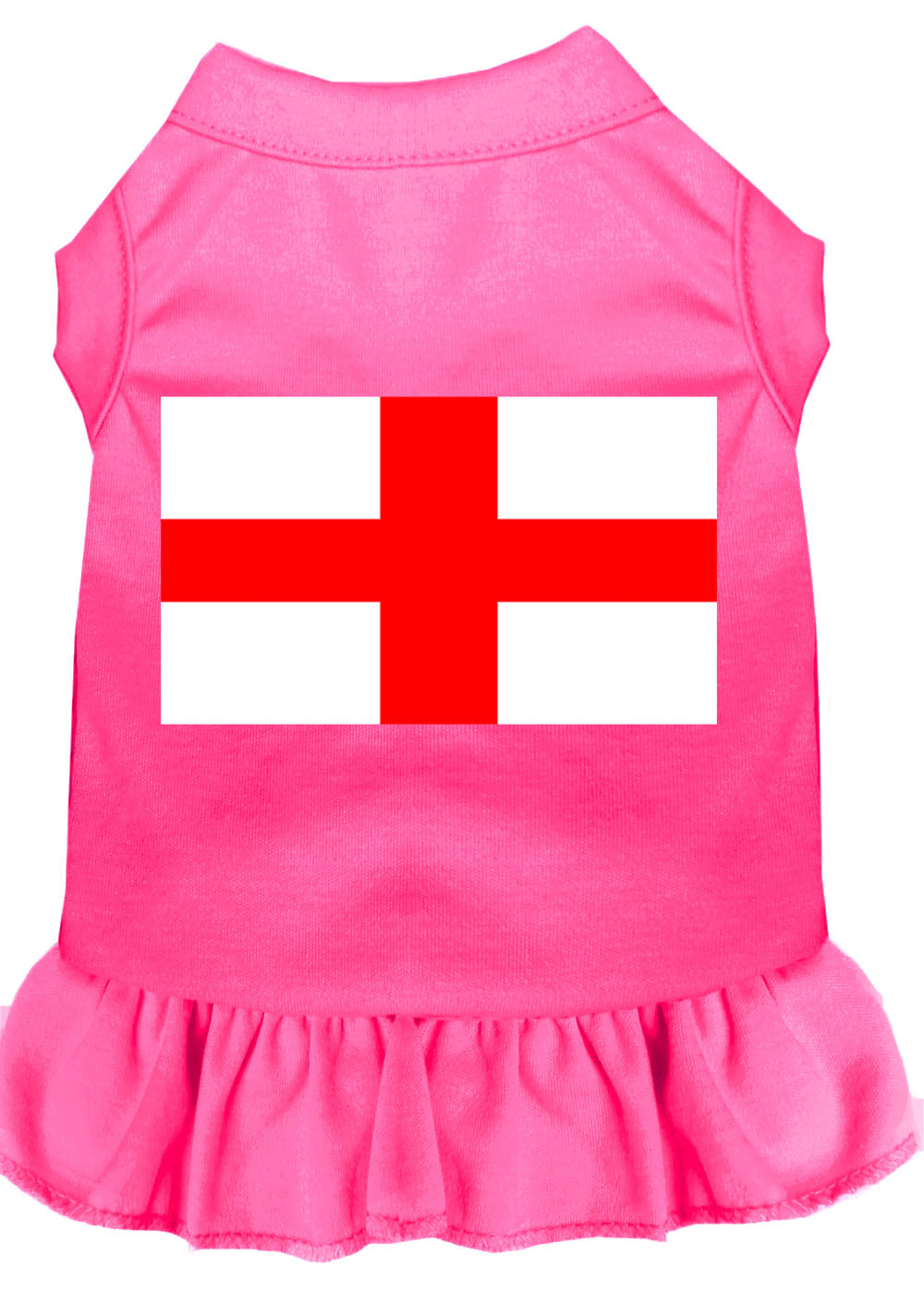 A stylish dog dress featuring the St. George's Cross design, made from soft cotton and polyester blend, perfect for pets.