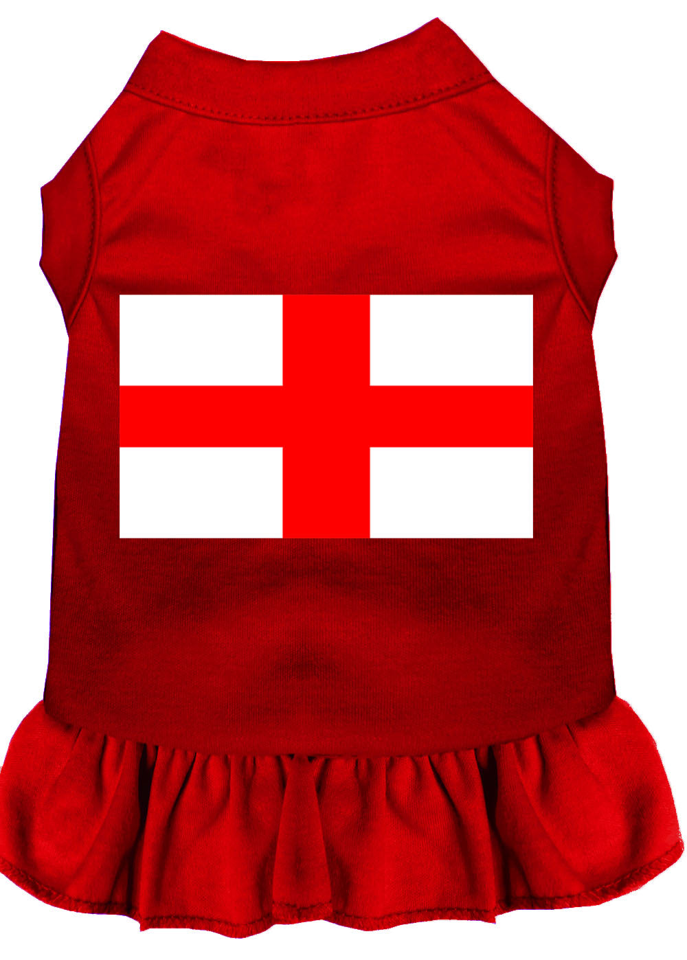 A stylish dog dress featuring the St. George's Cross design, made from soft cotton and polyester blend, perfect for pets.