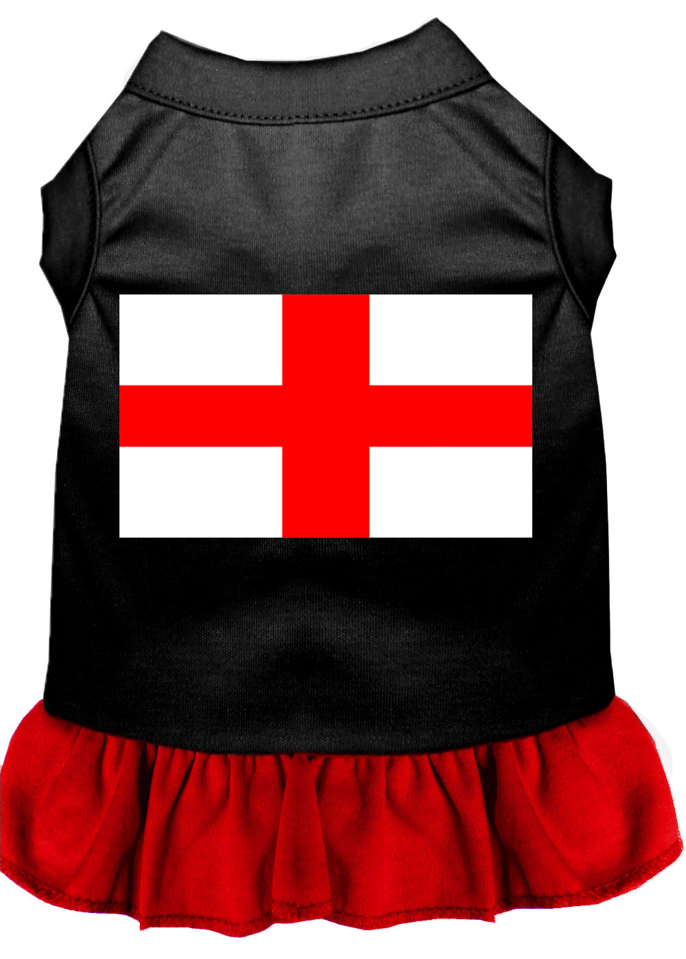 A stylish dog dress featuring the St. George's Cross design, made from soft cotton and polyester blend, perfect for pets.