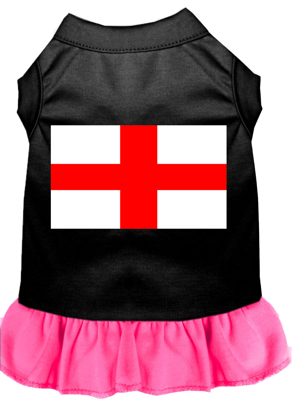 A stylish dog dress featuring the St. George's Cross design, made from soft cotton and polyester blend, perfect for pets.