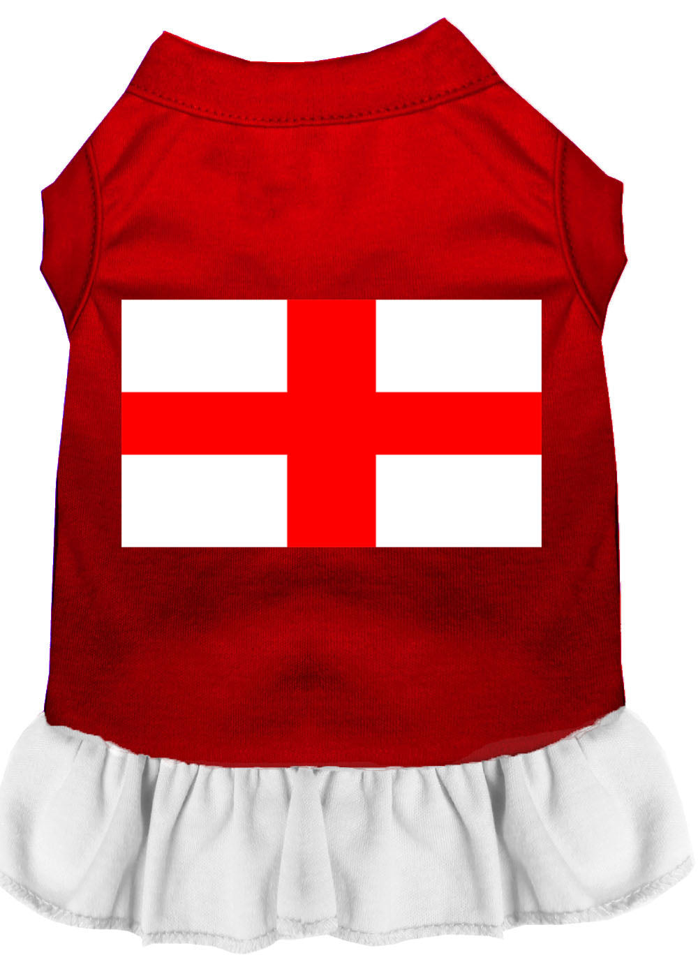 A stylish dog dress featuring the St. George's Cross design, made from soft cotton and polyester blend, perfect for pets.