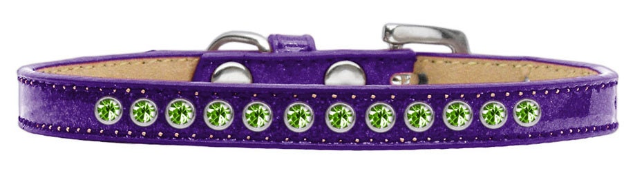 Lime Green Crystal Rimsets Ice Cream Collar for dogs, featuring sparkling lime green crystals on a soft glittery fabric.