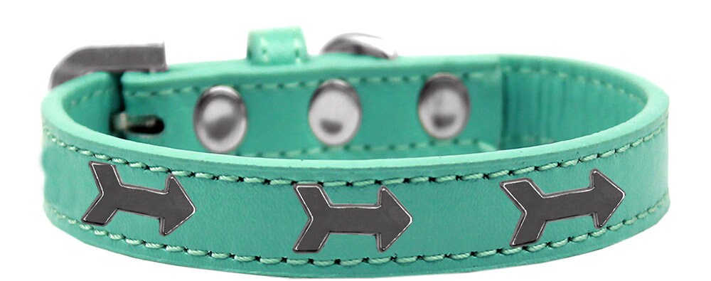 Stylish Dog, Puppy and Pet Widget Fashion Collar featuring an arrows design, handmade with durable materials and secure metal widgets.