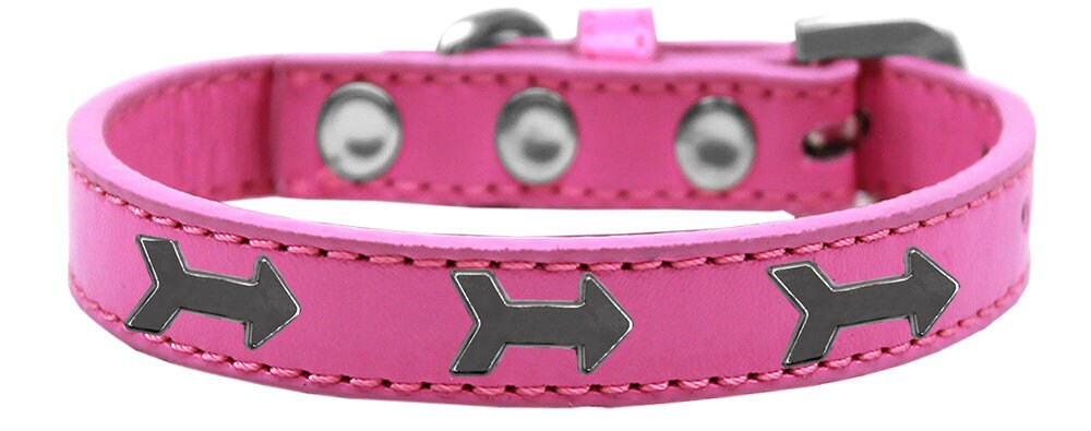 Stylish Dog, Puppy and Pet Widget Fashion Collar featuring an arrows design, handmade with durable materials and secure metal widgets.