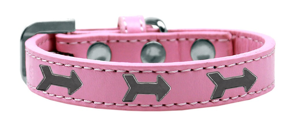 Stylish Dog, Puppy and Pet Widget Fashion Collar featuring an arrows design, handmade with durable materials and secure metal widgets.
