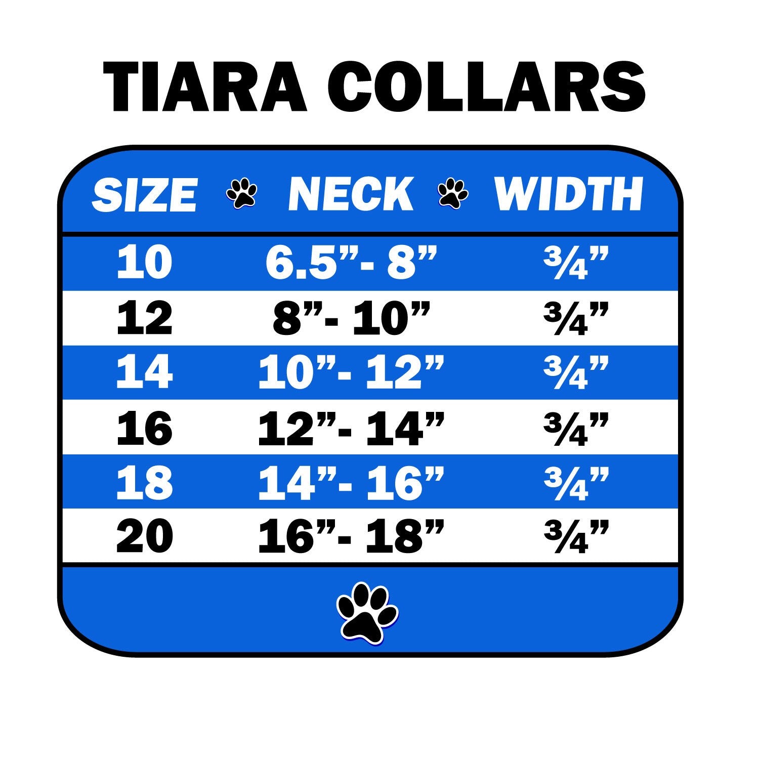 Tiara Rhinestone Dog Collar featuring sparkling rhinestones and a center post for ID tag attachment, available in various sizes and colors.