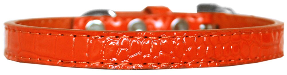Stylish Dog Designer Croc Collar in Wichita Plain, 1/2 inch wide, available in various colors and sizes.