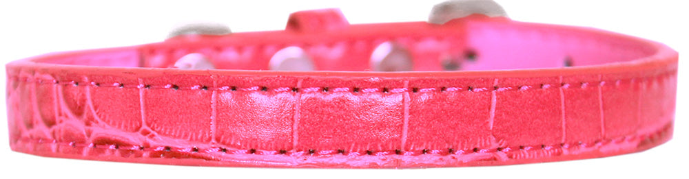 Stylish Dog Designer Croc Collar in Wichita Plain, 1/2 inch wide, available in various colors and sizes.