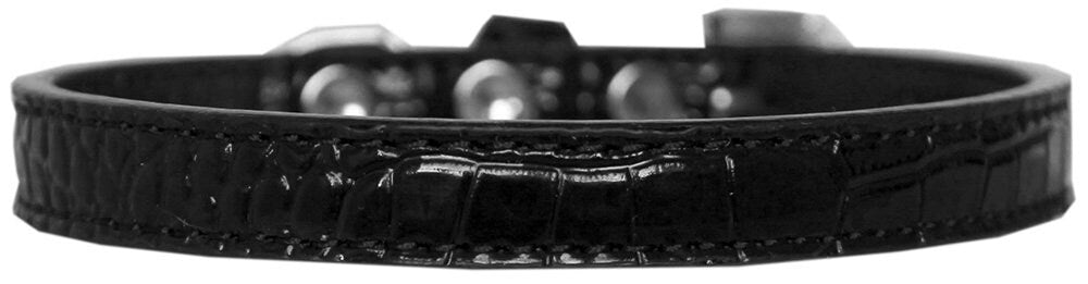 Stylish Dog Designer Croc Collar in Wichita Plain, 1/2 inch wide, available in various colors and sizes.