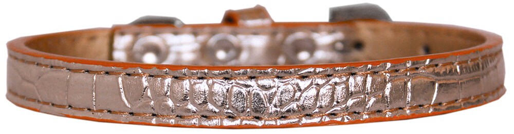 Stylish Dog Designer Croc Collar in Wichita Plain, 1/2 inch wide, available in various colors and sizes.