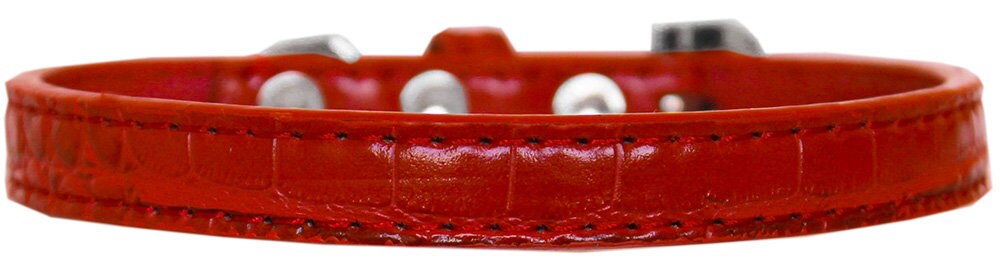 Stylish Dog Designer Croc Collar in Wichita Plain, 1/2 inch wide, available in various colors and sizes.