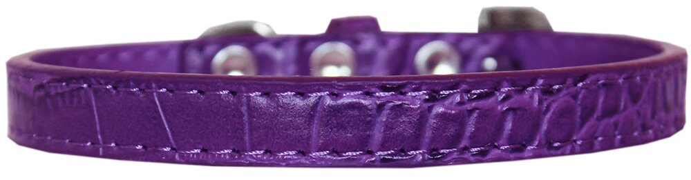 Stylish Dog Designer Croc Collar in Wichita Plain, 1/2 inch wide, available in various colors and sizes.