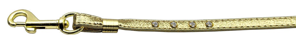 A stylish dog leash featuring clear crystal rhinestones with gold and silver hardware options, perfect for pets.