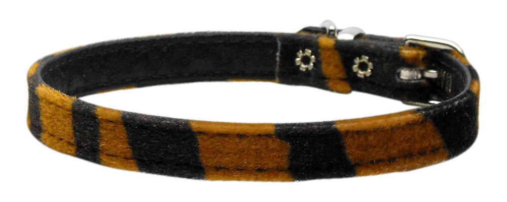 A stylish 3/8" wide animal print dog collar, perfect for pets, showcasing its vibrant design and comfortable fit.