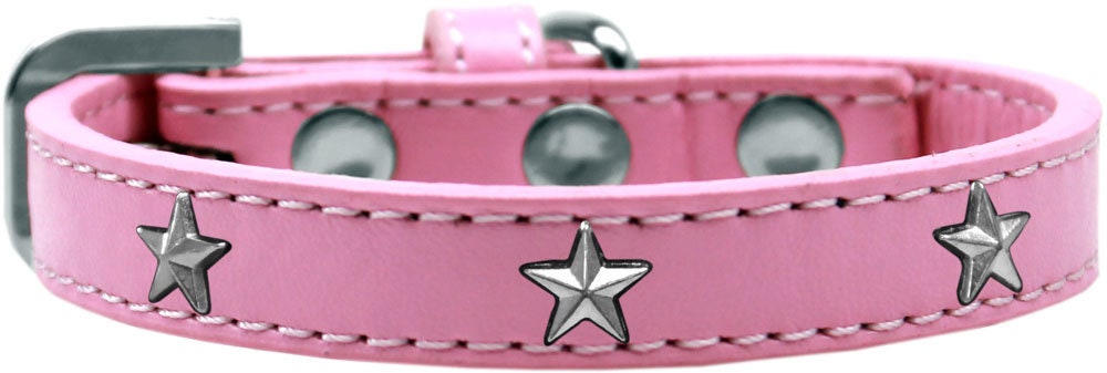 Stylish Silver Star fashion collar for dogs, featuring colorful widgets and durable design.