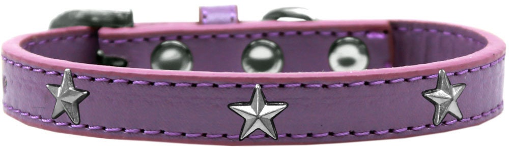 Stylish Silver Star fashion collar for dogs, featuring colorful widgets and durable design.