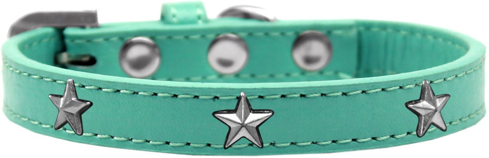 Stylish Silver Star fashion collar for dogs, featuring colorful widgets and durable design.