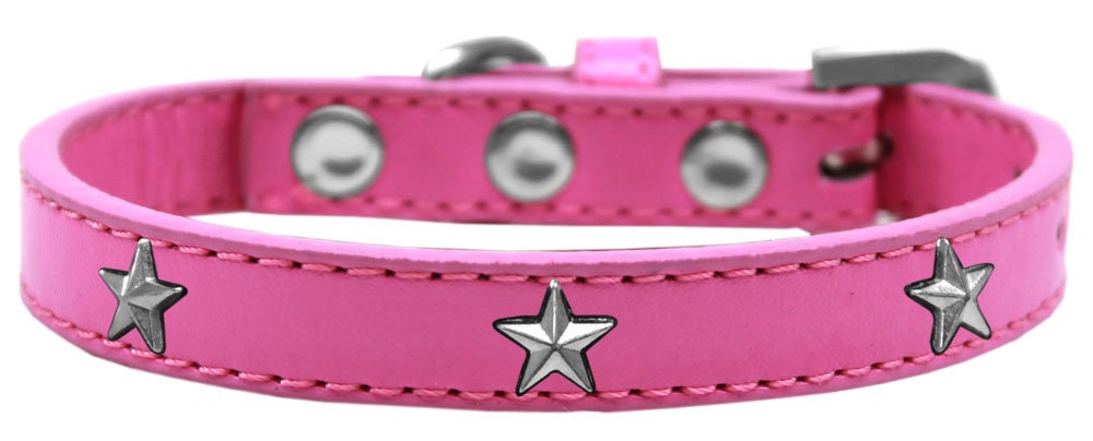 Stylish Silver Star fashion collar for dogs, featuring colorful widgets and durable design.