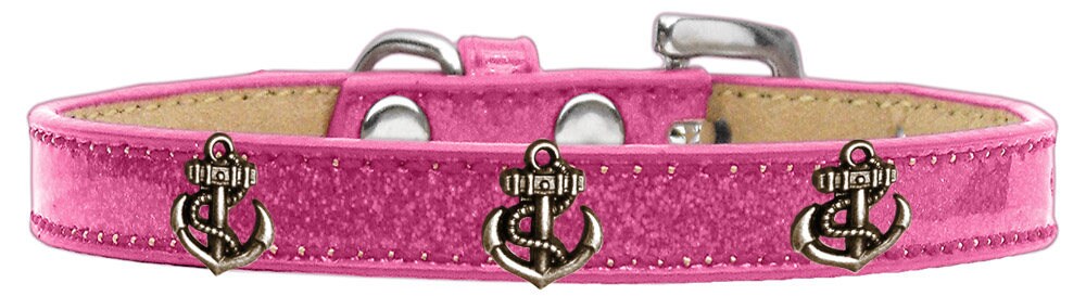 Stylish Dog Ice Cream Collar featuring Bronze Anchor design, showcasing colorful widgets and durable material.