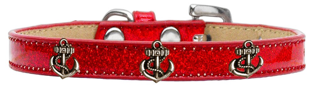 Stylish Dog Ice Cream Collar featuring Bronze Anchor design, showcasing colorful widgets and durable material.