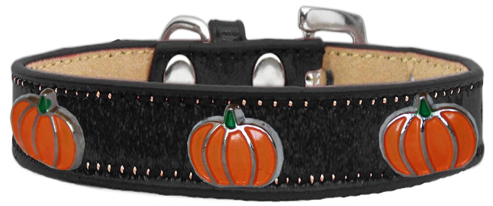 A stylish pumpkin-themed ice cream collar for dogs, featuring colorful widgets and durable materials, perfect for pets of all sizes.