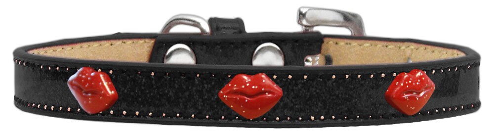 Red Glitter Heart Ice Cream Collar for dogs, featuring colorful widgets and a durable design, perfect for stylish pets.