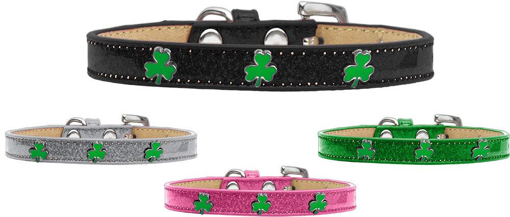 Shamrock Ice Cream Collar for dogs featuring colorful widgets, perfect for stylish pets.