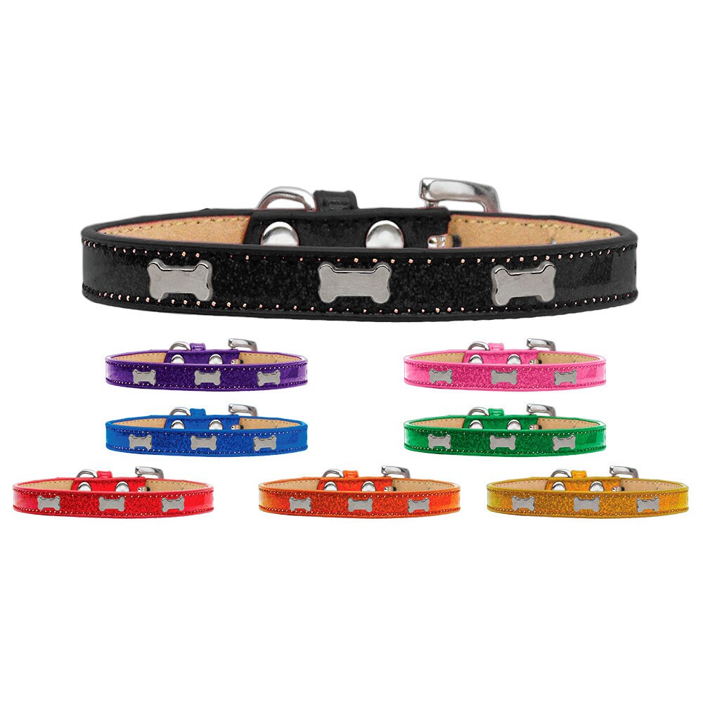 A stylish Dog Ice Cream Collar featuring a Silver Bone design, perfect for pets of all sizes.