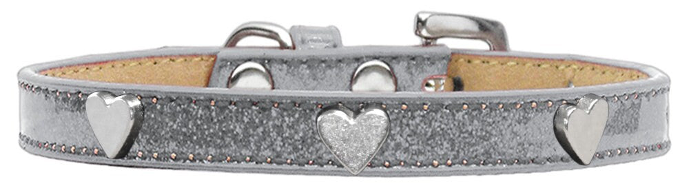 Stylish Dog Ice Cream Collar featuring a Silver Heart design, perfect for pets of all sizes.
