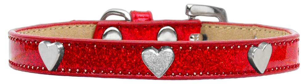 Stylish Dog Ice Cream Collar featuring a Silver Heart design, perfect for pets of all sizes.