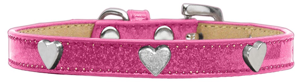 Stylish Dog Ice Cream Collar featuring a Silver Heart design, perfect for pets of all sizes.