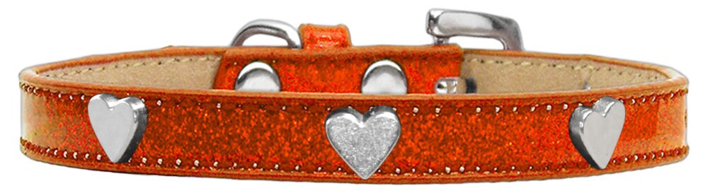Stylish Dog Ice Cream Collar featuring a Silver Heart design, perfect for pets of all sizes.