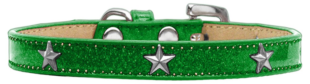 Stylish dog collar featuring ice cream widgets in silver star design, perfect for pets.